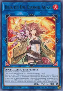 Yugioh! LP Hiita the Fire Charmer, Ablaze - SAST-EN056 - Rare - 1st Edition Ligh - Image 1