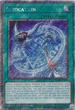 Yugioh! LP Invocation - RA04-EN281 - Platinum Secret Rare - 1st Edition Lightly - Image 1
