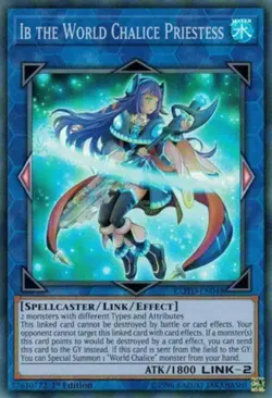 Yugioh! LP Ib the World Chalice Priestess - COTD-EN048 - Super Rare - 1st Editio - Image 1