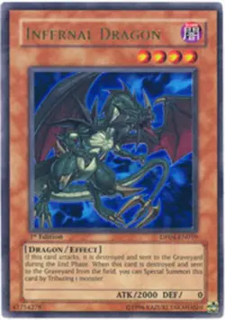 Yugioh! LP Infernal Dragon - DP04-EN010 - Ultra Rare - Unlimited Edition Lightly - Image 1