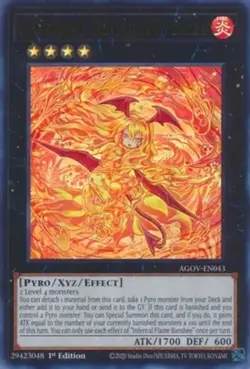 Yugioh! LP Infernal Flame Banshee - AGOV-EN043 - Ultra Rare - 1st Edition Lightl - Image 1