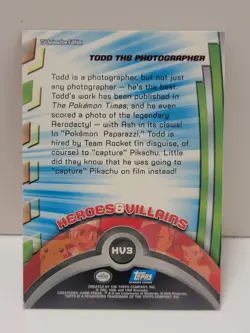 Topps Pokemon Series 2 Todd TV Animation HV3 Blue Back Card Non Holo - Image 2