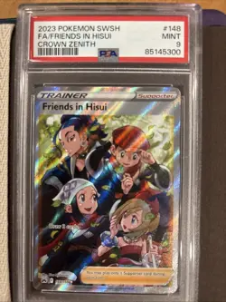 2023 Pokemon SWSH Friends in Hisui Card PSA 9 Mint Crown Zenith - Image 1