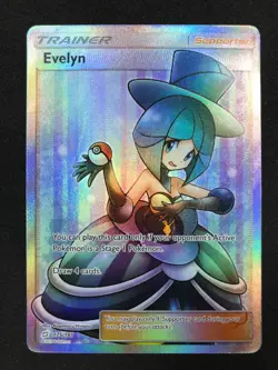 Evelyn (Full Art) 175/181 Sun & Moon SM Team Up Holo Pokemon Card - MP/LP - Image 1