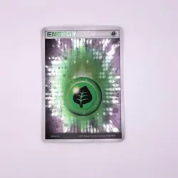 Pokemon Energy Card Basic Grass Holographic Used - Image 1
