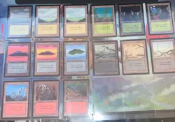 1993 MTG Beta Edition Basic Land Complete Set Group of 15 - Near Mint or Better - Image 1