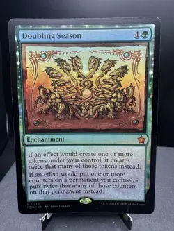 MTG Foundations Doubling Season Mythic Foil NM - Image 1