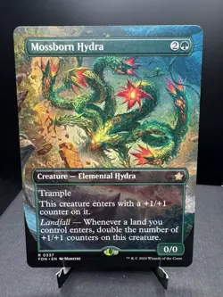 MTG Foundations Mossborn Hydra Borderless Regular Rare NM - Image 1