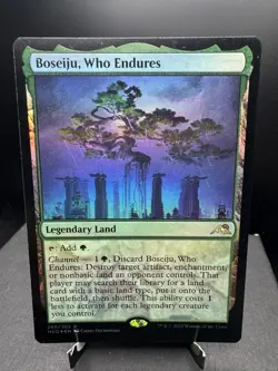 MTG Kamigawa Neon Dynasty Boseiju Who Endures Foil Rare NM - Image 1