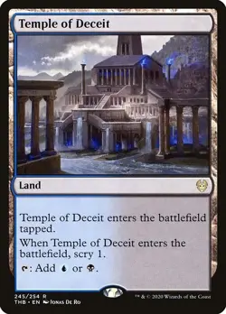 Temple of Deceit 2x FOIL THB MTG Theros Beyond Death Rare MINT blue black land - Image 1