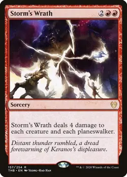 Storm's Wrath 2x FOIL THB MTG Theros Beyond Death Rare MINT red - Image 1
