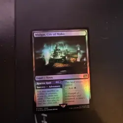 MTG Final Fantasy Midgar, City of Mako Land - Town RARE FOIL #0286 - Image 1