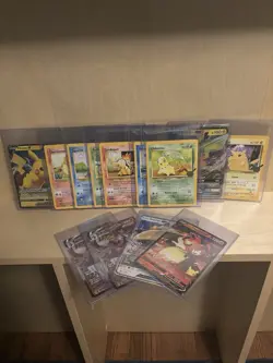 Pokemon Lot Of Jumbo Cards with Protectors - Image 1