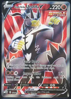 2021 Pokemon Single Strike Urshifu V Full Art 150/163 Swsh05 Battle Styles Holo - Image 1