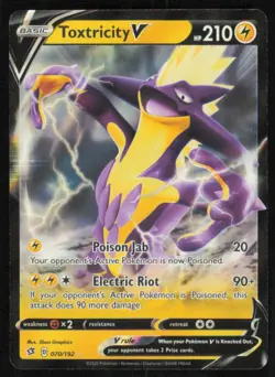 Pokemon TCG SWSH02: Rebel Clash #070/192 Toxtricity V NM - Image 1