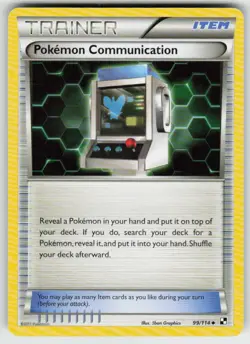 Pokemon Communication Uncommon Black and White 99/114 Item, Normal LP-NM - Image 1