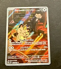 2025 POKEMON SCARLET VIOLET DESTINED RIVALS TEAM ROCKETS MEOWTH ILLUSTRATI. RARE - Image 5
