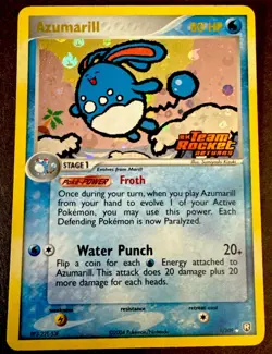 Azumarill 1/109 - Ex Team Rocket Returns Stamped Reverse Holo Pokemon TCG NM - Image 1