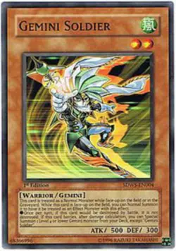 Yugioh! LP Gemini Soldier - SDWS-EN004 - Common - 1st Edition Lightly Played, En - Image 1