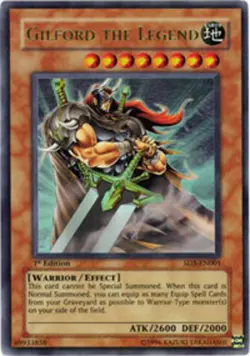 Yugioh! LP Gilford the Legend - SD5-EN001 - Ultra Rare - 1st Edition Lightly Pla - Image 1