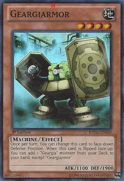 Yugioh! LP Geargiarmor - REDU-EN030 - Super Rare - Unlimited Edition Lightly Pla - Image 1