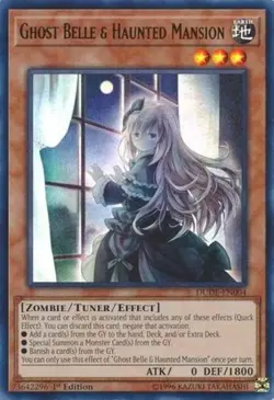 Yugioh! LP Ghost Belle & Haunted Mansion (Alternate Art) - DUDE-EN004 - Ultra Ra - Image 1