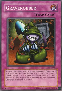 Yugioh! LP Graverobber - PSV-008 - Super Rare - Unlimited Edition Lightly Played - Image 1
