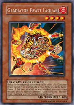 Yugioh! LP Gladiator Beast Laquari - GLAS-EN021 - Rare - Unlimited Edition Light - Image 1