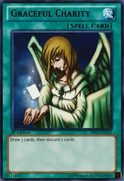 Yugioh! LP Graceful Charity - BP02-EN137 - Rare - 1st Edition Lightly Played, En - Image 1