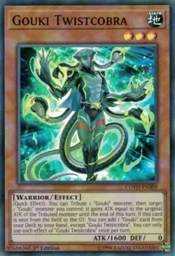Yugioh! LP Gouki Twistcobra - COTD-EN009 - Super Rare - 1st Edition Lightly Play - Image 1