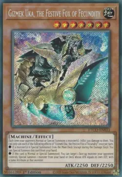 Yugioh! LP Gizmek Uka, the Festive Fox of Fecundity - ETCO-EN031 - Secret Rare - - Image 1