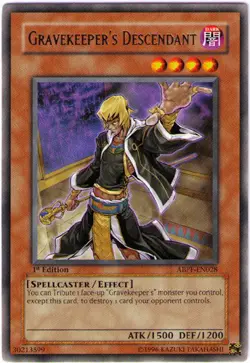 Yugioh! LP Gravekeeper's Descendant - ABPF-EN028 - Rare - Unlimited Edition Ligh - Image 1
