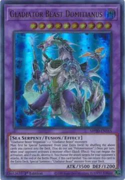 Yugioh! LP Gladiator Beast Domitianus - MP20-EN165 - Ultra Rare - 1st Edition Li - Image 1