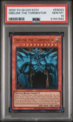Obelisk the Tormentor Yugioh 2024 KC01-EN022 Ultra Rare PSA 10 - Image 1