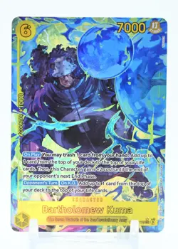 One Piece Card - OP12-119 Bartholomew Kuma (SEC) Alt Art English NM/M - Image 1