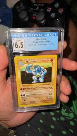 Pokemon TCG Machoke Base Set, Shadowless Uncommon Card 34/102 - Image 2