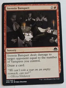 MTG Magic The Gathering Card Stensia BanquetSorcery Red Eldritch Moon 2016 - Image 1