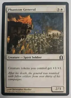 MTG Magic The Gathering Card Phantom General Creature Spirit Soldier White RTN - Image 1