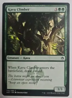 MTG Magic The Gathering Card Kavu Climber Creature Kavu Green 2018 Masters 25 - Image 1