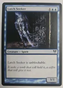 MTG Magic The Gathering Card Latch Seeker Creature Spirit Blue Avacyn Restored - Image 1