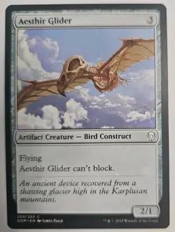 MTG Magic The Gathering Card Aesthir Glider Artifact Creature Bird Construct - Image 1