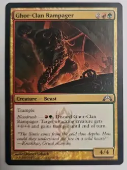 MTG Magic The Gathering Card Ghor-Clan RampagerCreature Beast Green Red Gatecra - Image 1