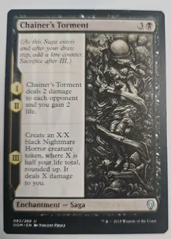 MTG Magic The Gathering Card Chainer's Torment Enchantment Saga Black Dominaria - Image 1