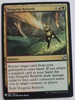 MTG Magic The Gathering Card Vengeful RebirthSorcery Modern Masters - Image 1