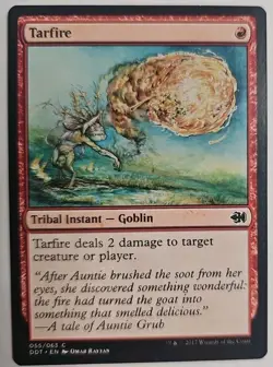 MTG Magic The Gathering Card Tarfire Tribal Instant Goblin Red Merfolk Vs Goblin - Image 1