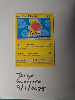 Ash's Pikachu - SM114- Black Star Promo - Pokemon Card - NM/M - Image 1