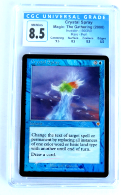 Foil Crystal Spray Invasion 50/350 CGC 8.5 MTG (2000) - Image 1