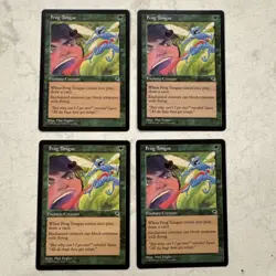 Magic the Gathering MTG Frog Tongue Play Set Of 4 Cards - Image 1