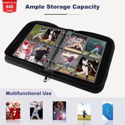 4 Pocket Trading Card Binder, 440/720 Pockets Compatible with MTG, TCG, Baseball - Image 4