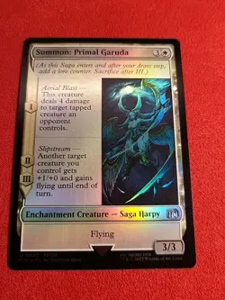 Summon: Primal Garuda Final Fantasy Foil FIN 37 Plains Safa Mtg Flying 3/3 - Image 1